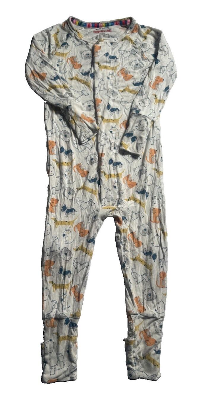 Magnetic Me 18-24M Modal Magnetic Pajama One Piece Dog Print Eco Friendly